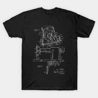 Power Transmission System for Sewing Machine Vintage Patent Hand Drawing T-Shirt